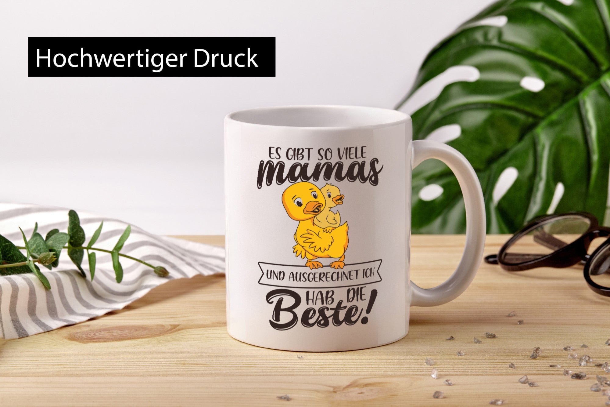 Ich hab die Beste Mama | Muttertag entenmama Geschenkidee Familie Humor Tasse