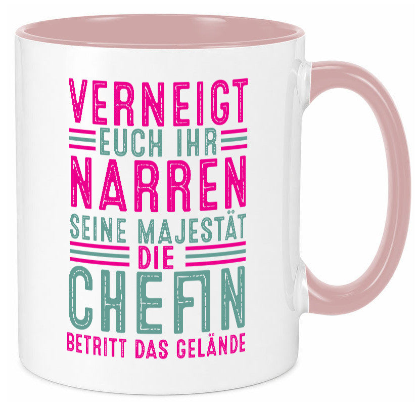 Verneigt euch: Chefin | Führungskraft Vorgesetzte v2 Humor Arbeit Kollegen Büro Tasse