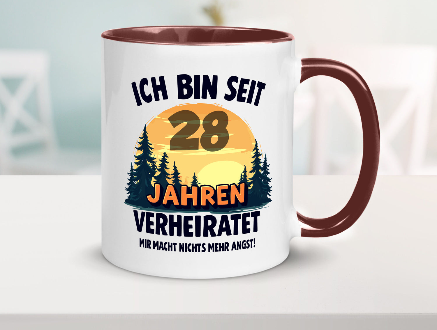 Ich bin Verheiratet | 28. Hochzeitstag Ehepaar v2 lustiger Spruch Geschenk
