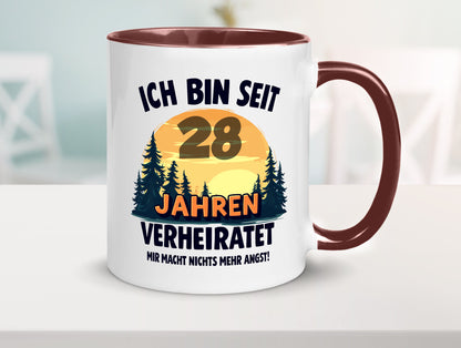 Ich bin Verheiratet | 28. Hochzeitstag Ehepaar v2 lustiger Spruch Geschenk