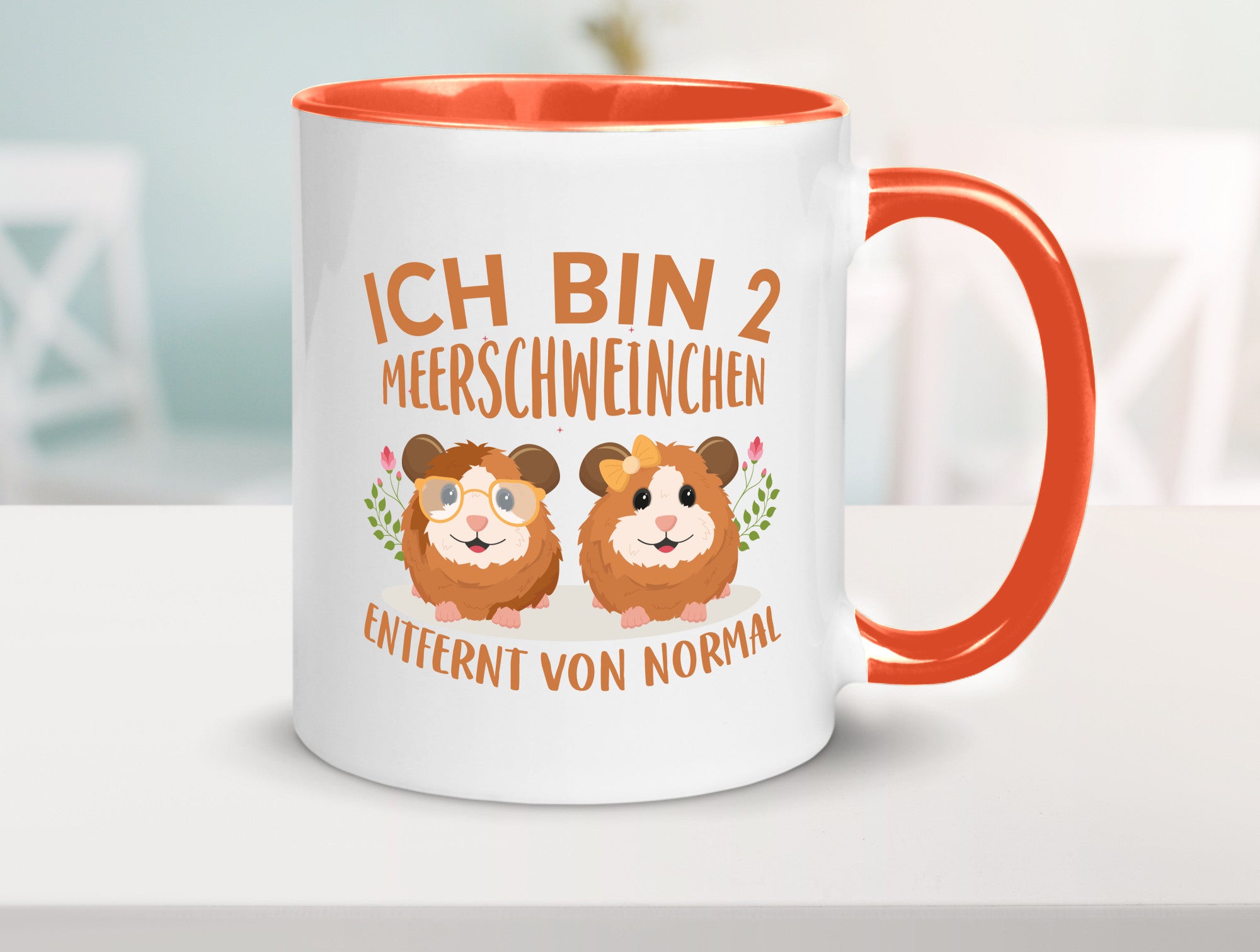 Zwei Meerschweinchen | Tierfreund Tasse Tier Liebe lustig Tierliebhaber Humor