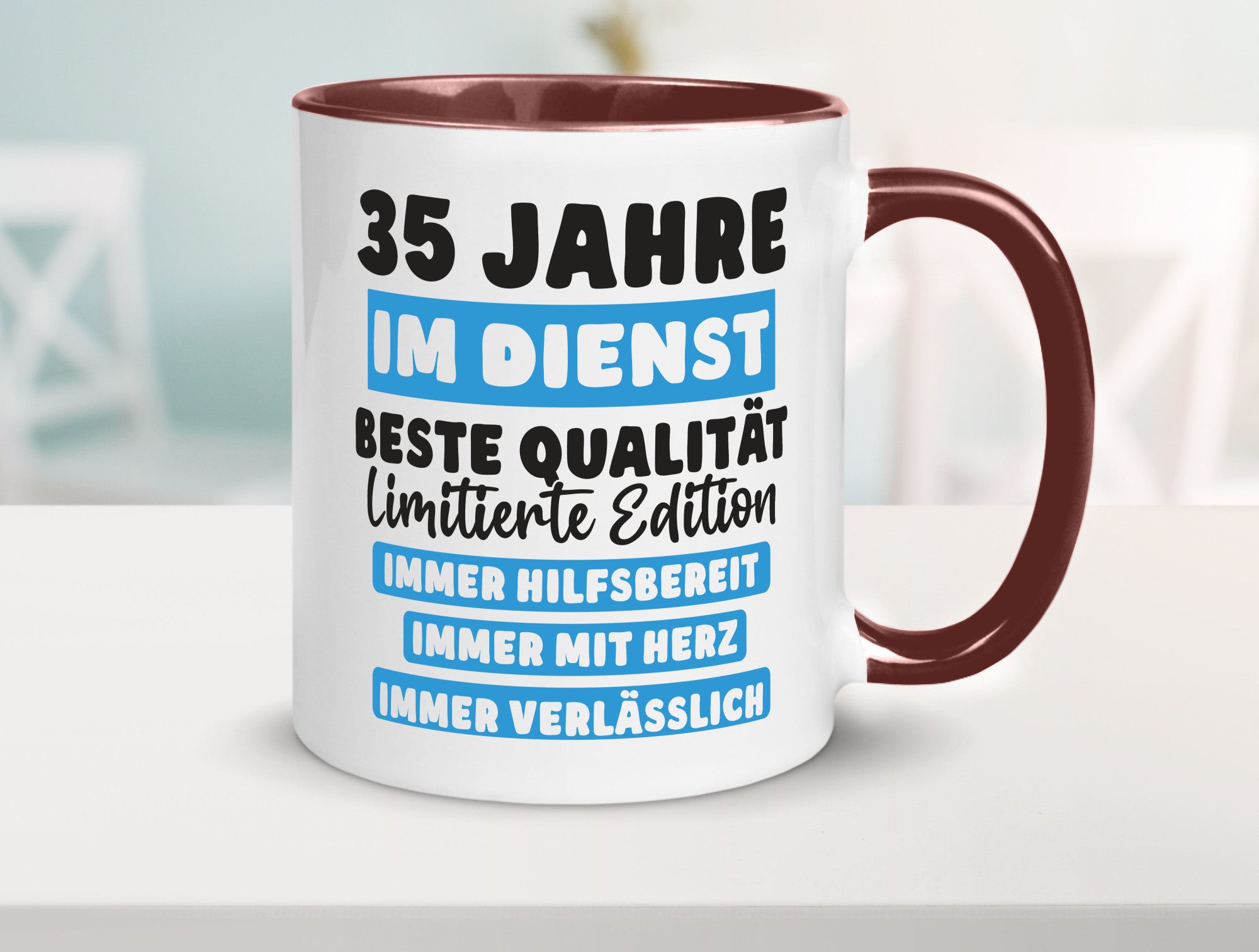 35 Jahre im Dienst | Jubiläum Arbeit v6 lustiger Spruch Geschenk Kollegen Büro