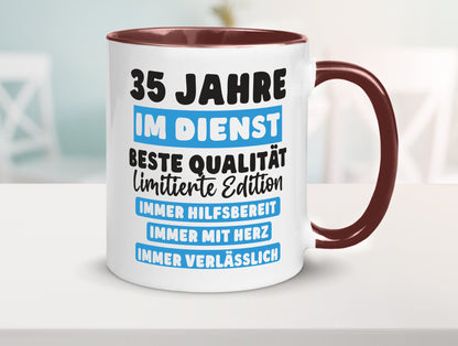 35 Jahre im Dienst | Jubiläum Arbeit v6 lustiger Spruch Geschenk Kollegen Büro