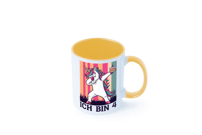 4 Geburtstag | Einhorn Damping Mädchen lustig Geschenkidee Geschenk Tasse