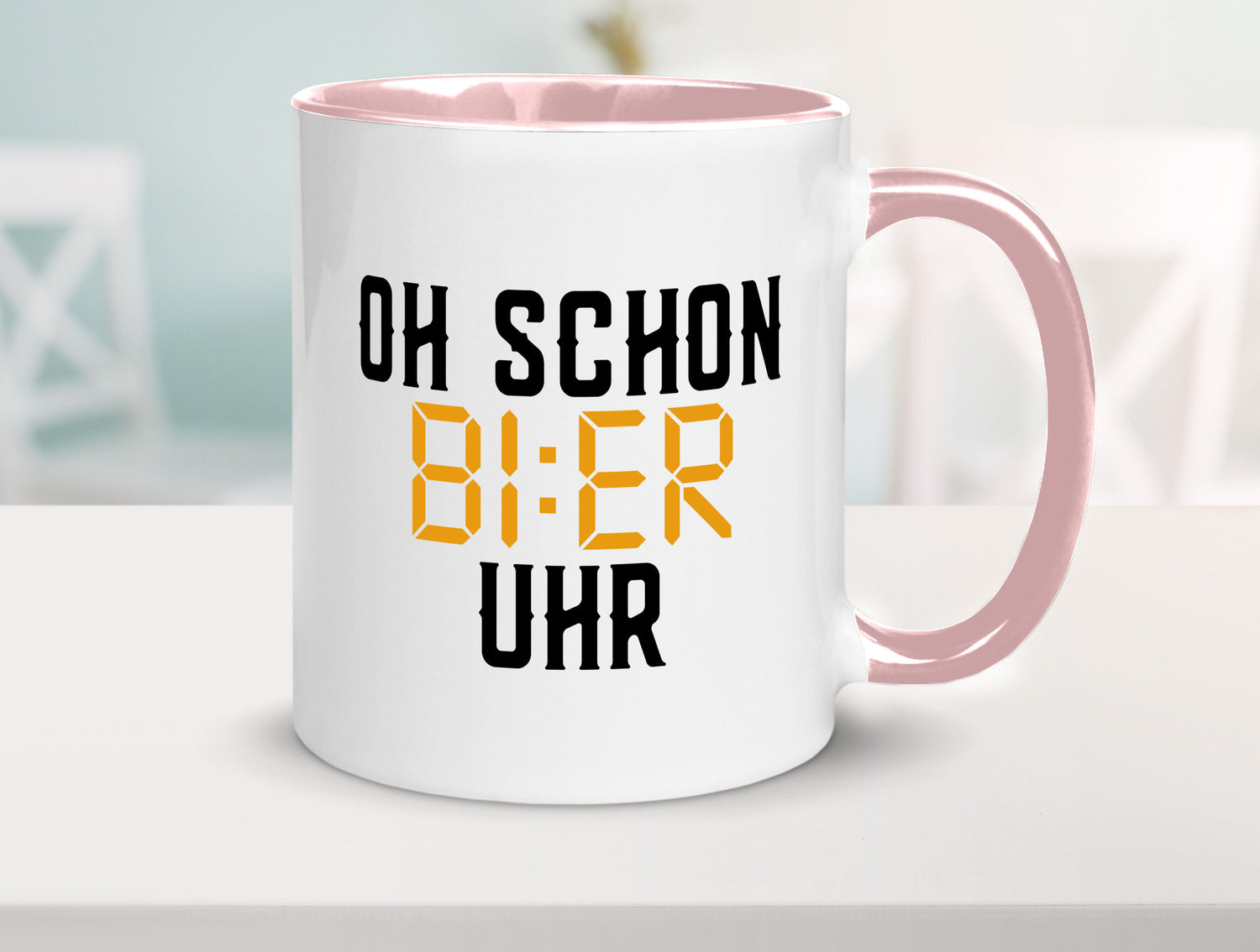 Oh schon Bier Uhr | Biertrinker Party Feiern Pils Humor Geschenkidee Tasse