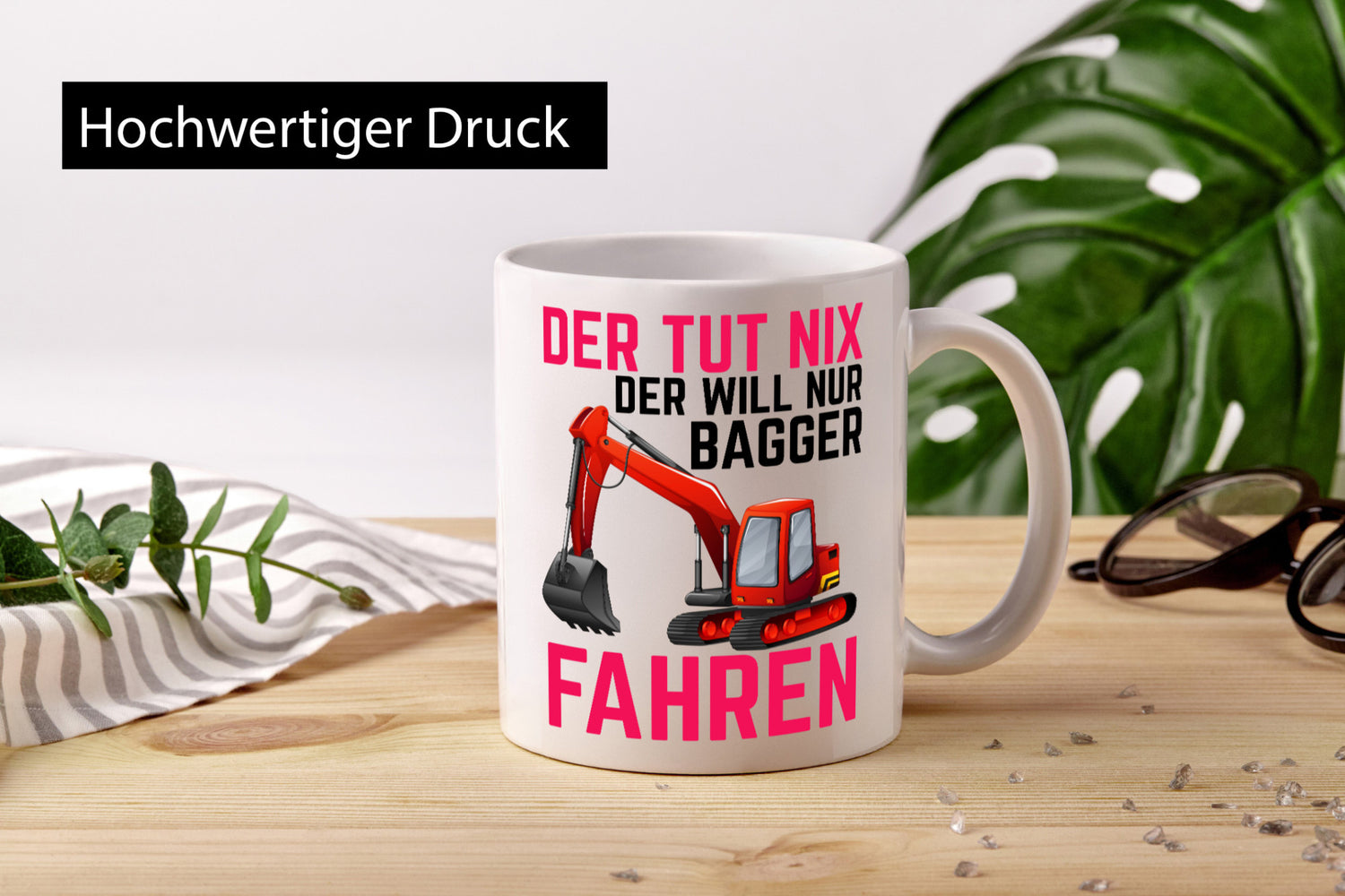 Der tut nix | Bagger fahren Bauarbeiter Baustelle Humor Arbeit Kollegen Büro