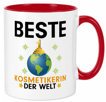 Welt Beste Kosmetikerin | Kosmetik Stylistin Visagistin Geschenkidee Humor Tasse