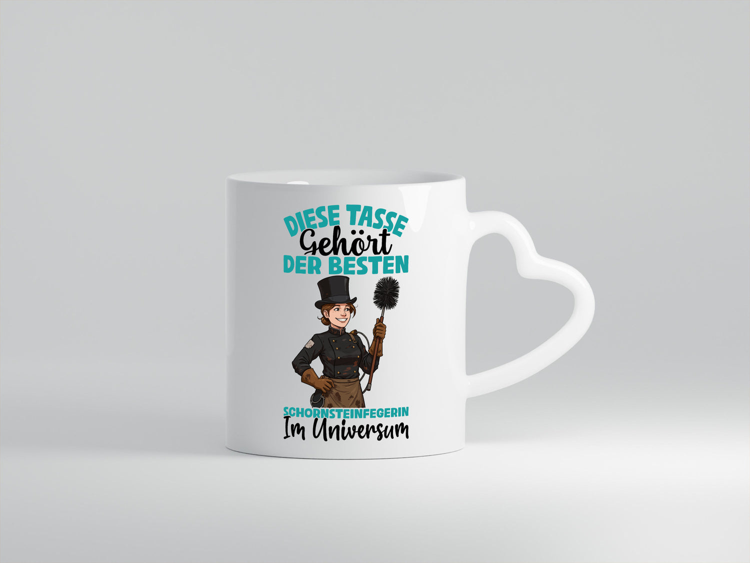 Im Universum: Schornsteinfegerin | Kaminkehrer lustiger Spruch Geschenk Humor