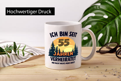 Ich bin Verheiratet | 55. Hochzeitstag Ehepaar Geschenkidee Humor Tasse