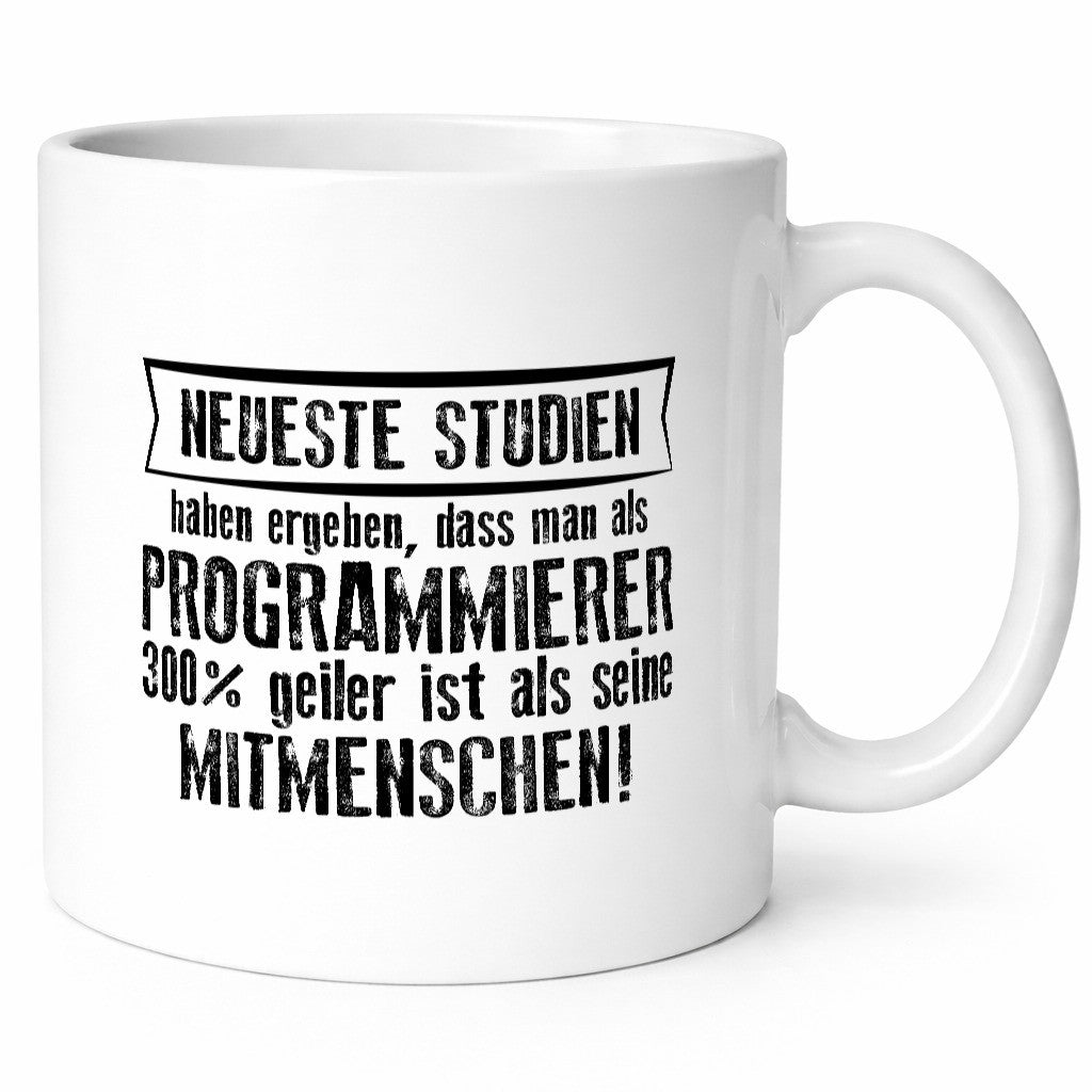 Neuste Studien: Programmierer | Software Entwickler Humor Geschenkidee Tasse