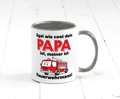 Cooler Papa | Feuerwehrmann Bester der Welt Humor Geschenkidee Tasse