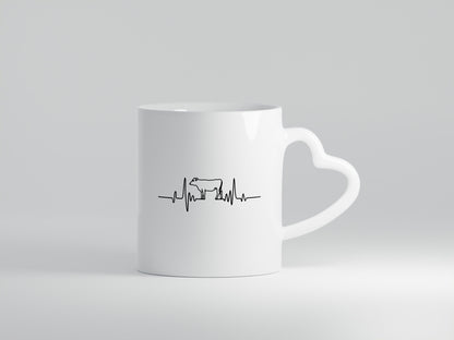 Kuh Herzschlag | Bauer Kühe Landwirt Tier Humor Tierliebhaber Geschenkidee Tasse