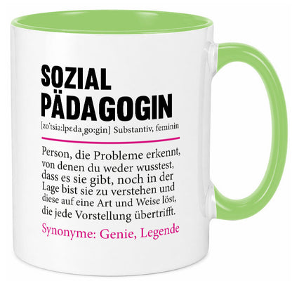 Sozialpädagogin | Spruch lustig Humor Pädagogin v2 Geschenkidee Geschenk Tasse