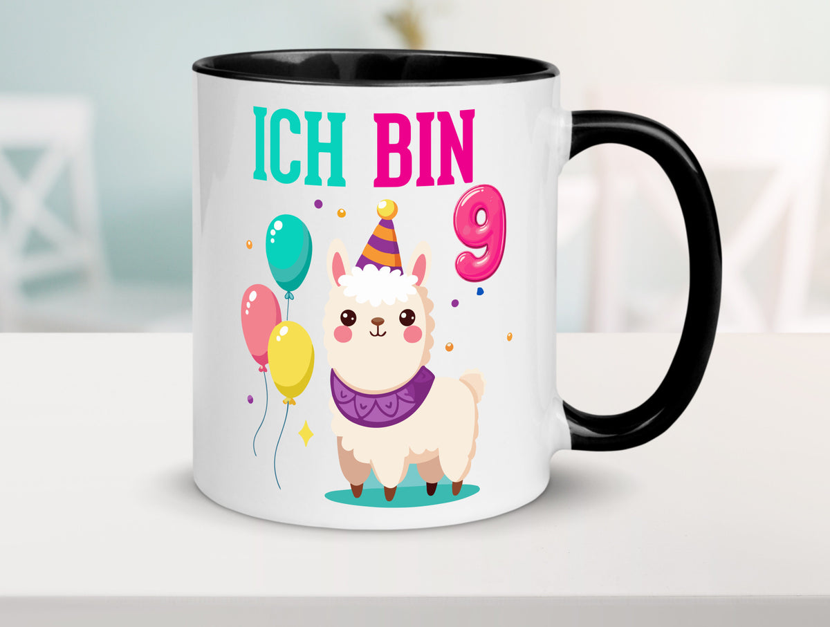 9. Geburtstag | 9 Jahre Lama Alpaka Humor Geschenkidee Tasse