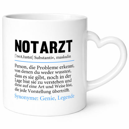 Notarzt | Spruch Beruf Arzt lustiger Geschenk Arbeit Kollegen Büro Tasse