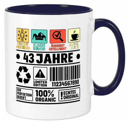 43. Geburtstag | 43 Jahre Humor Limited Edition lustiger Spruch Geschenk