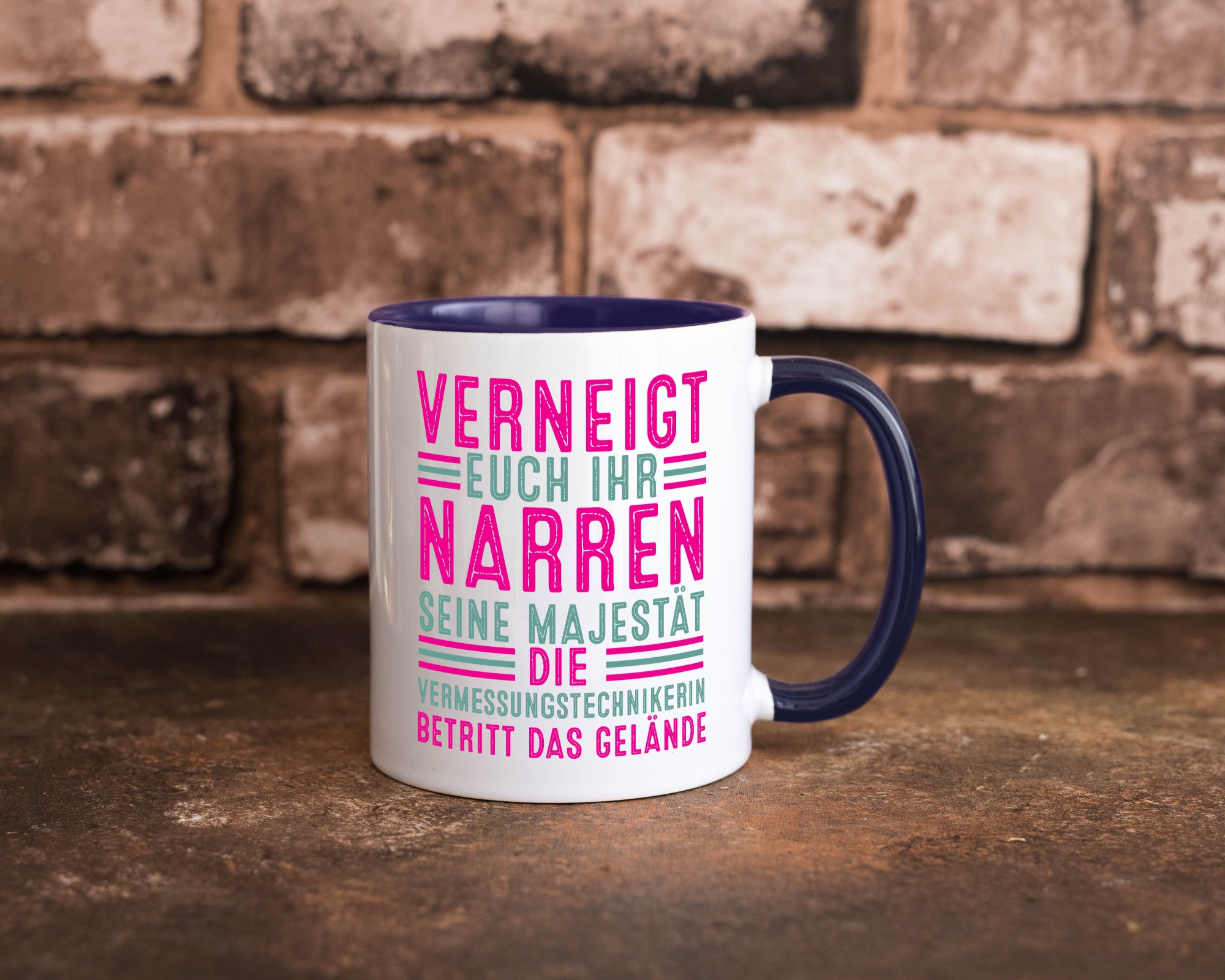 Verneigt euch: Vermessungstechnikerin | Techniker Humor Geschenkidee Tasse