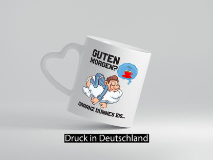 Ganz dünnes Eis | Morgenmuffel Tasse Kaffeetrinker Geschenkidee Humor