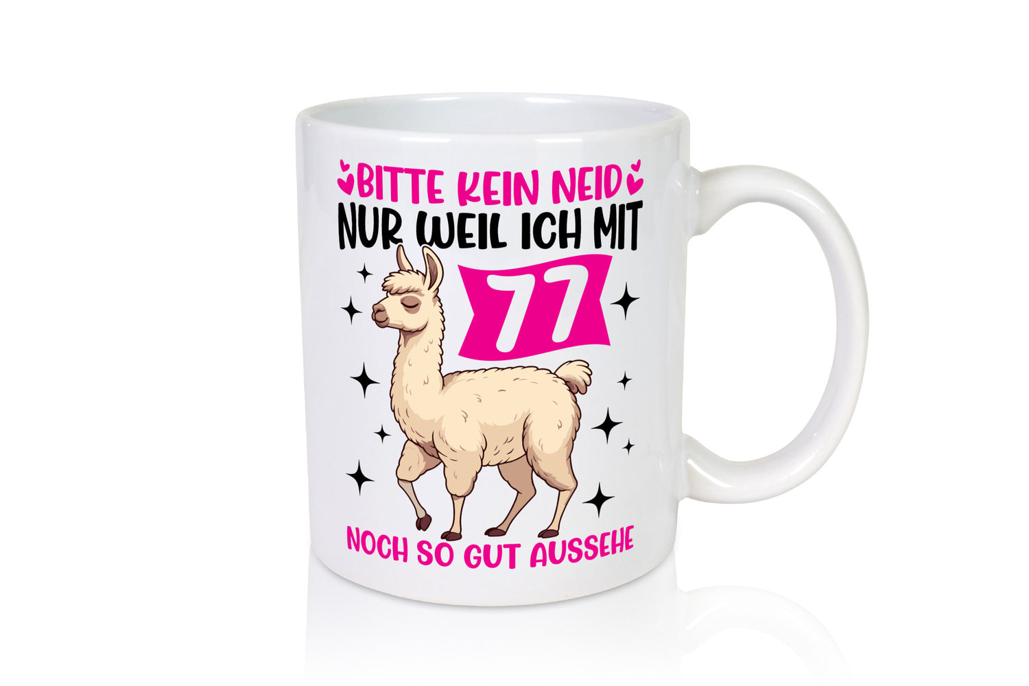 77. Geburtstag | 77 Jahre Lama gut aussehen Humor Geschenkidee Tasse