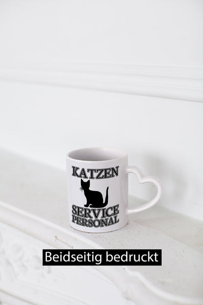 Katzen Service Personal | Katzenbesitzer Tasse Humor lustiger Spruch Geschenk