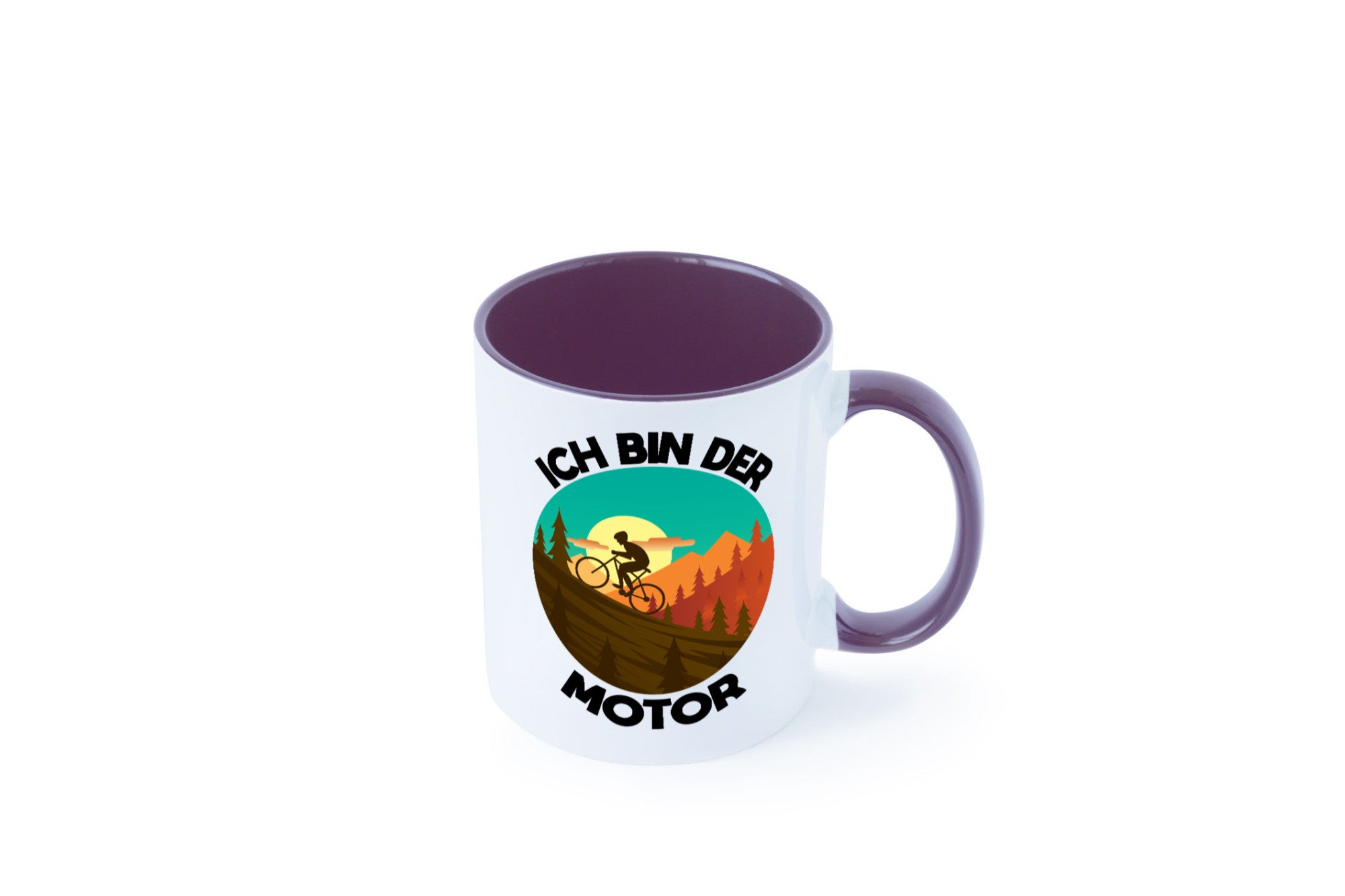 Ich bin der Motor | Mountainbiking Fahrrad Berge Geschenkidee Humor Tasse