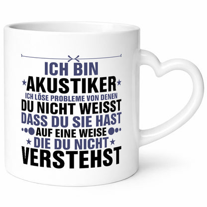 Löse Probleme: Akustiker | Akustik Hörgeräteakustik Geschenkidee Humor Tasse