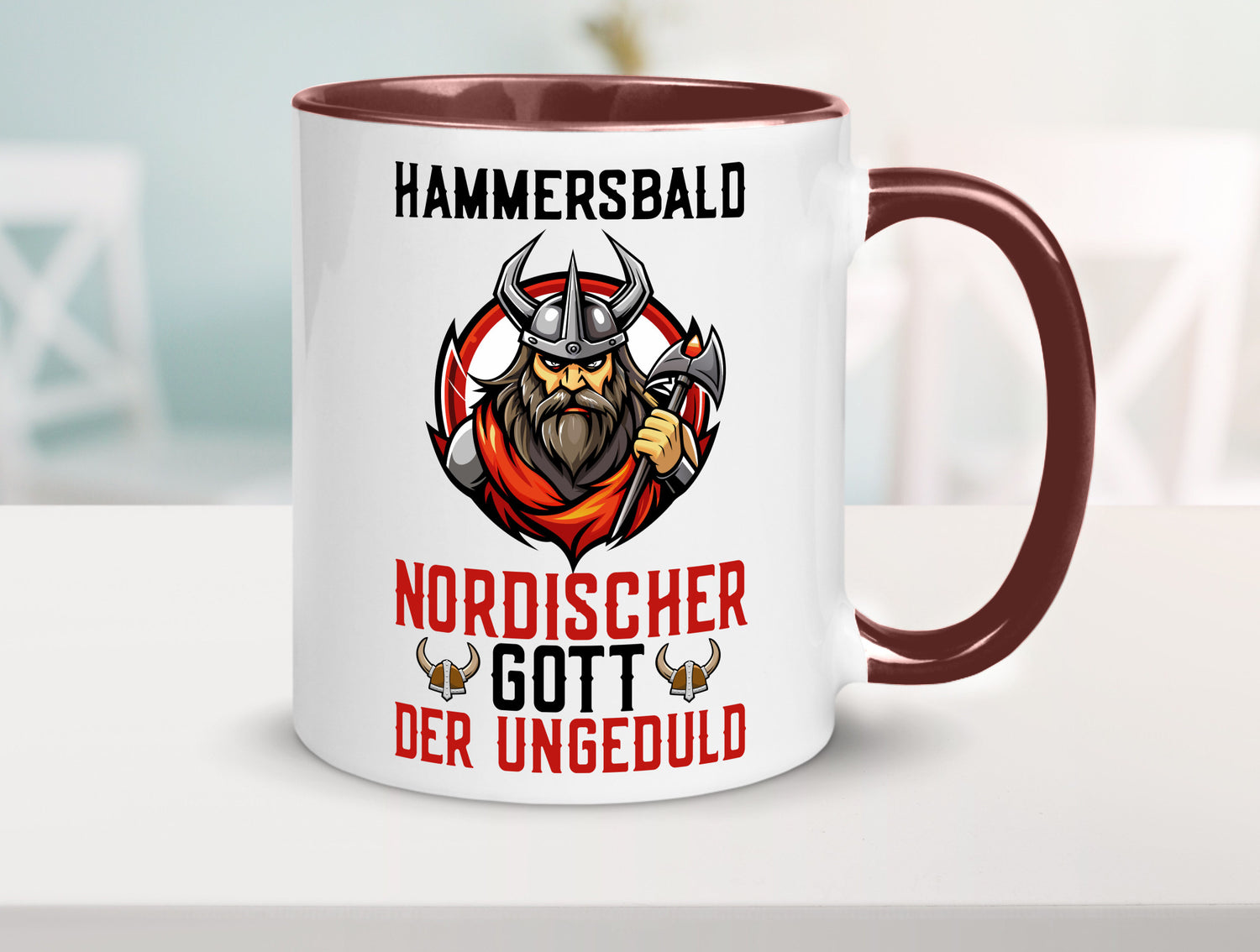 Hammersbald Nordischer Gott der ungeduld Humor Geschenkidee Tasse