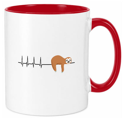 Herzschlag Faultier | Faulheit Morgenmuffel faul Humor Tierliebhaber