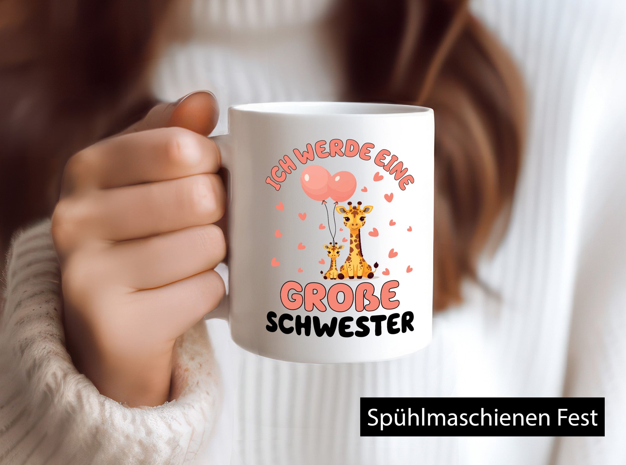 Ich werde große Schwester | Giraffe Geschwister lustig Humor Geschenkidee
