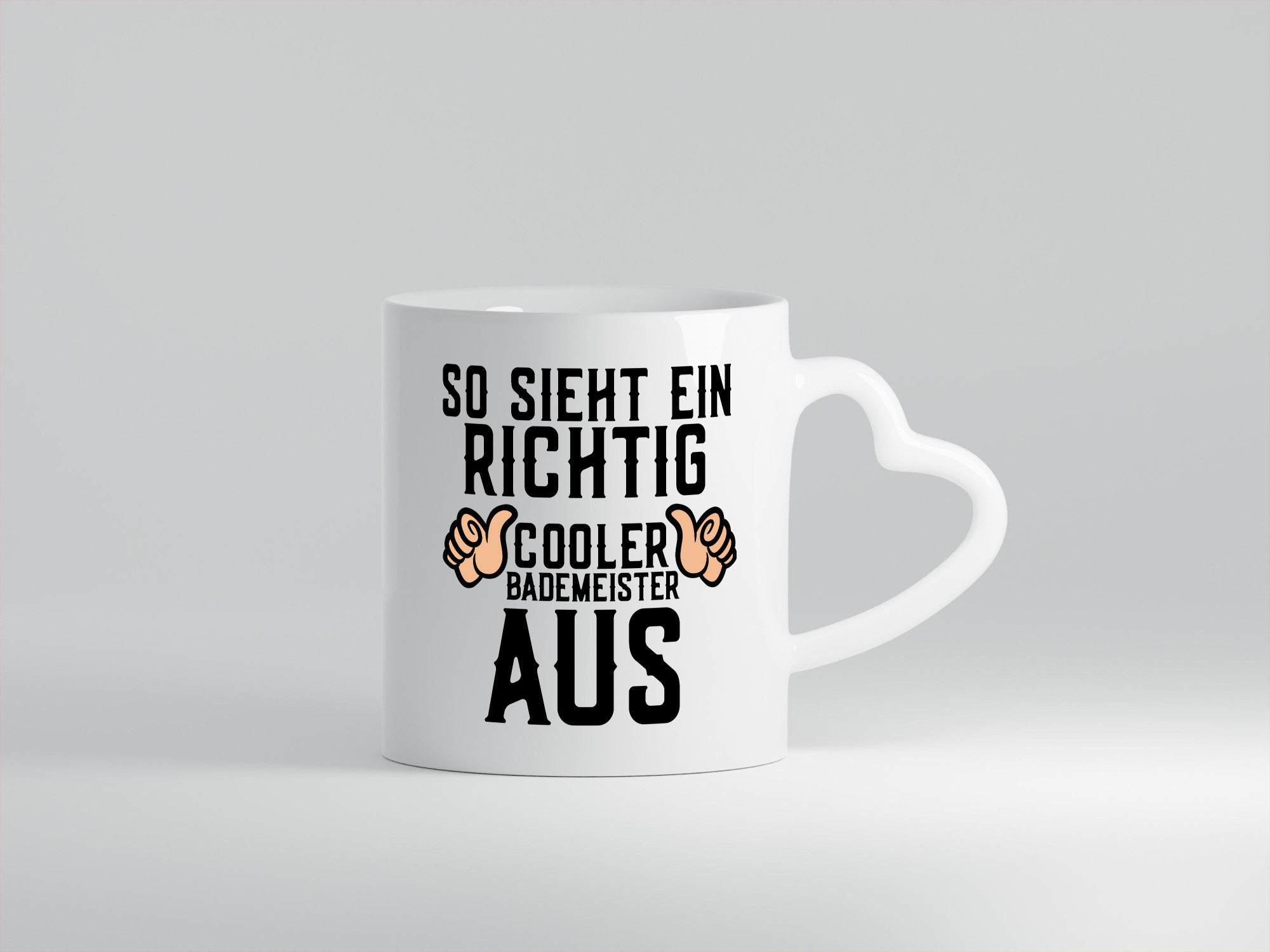 Richtig cooler Bademeister | Daumen hoch Schwimmbad lustig Humor Geschenkidee