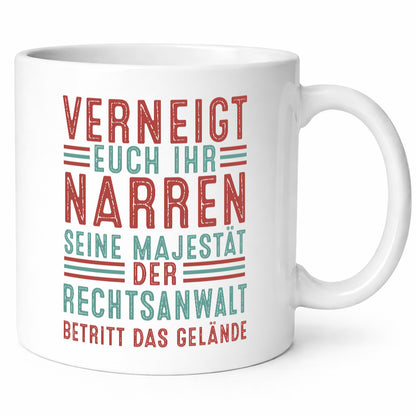 Verneigt euch: Rechtsanwalt | Anwalt Jurist Humor Geschenkidee Tasse