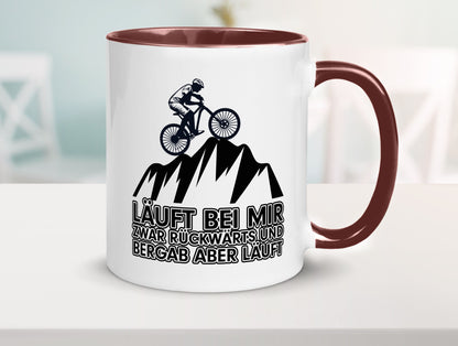 Läuft bei mir | Pechvogel Tasse Radfahrer Statement Humor Geschenkidee