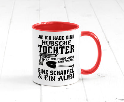 Hübsche Tochter Geschenk Familie Geschenkidee lustiger Spruch Tasse