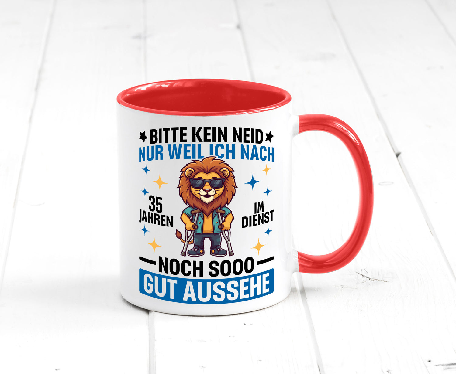 35 Jahre im Dienst | Arbeitsjubiläum Arbeit lustig Kollegen Büro Geschenk Tasse
