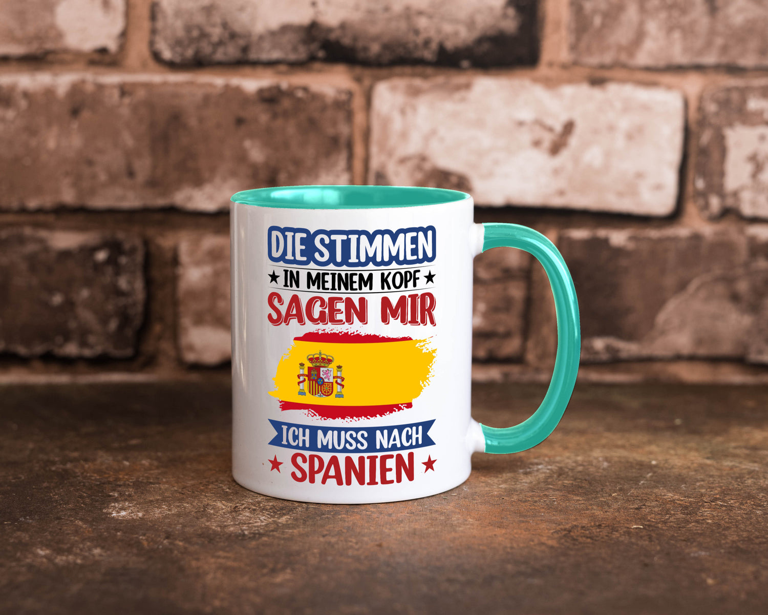 Spanien | Urlaub Stimmen in meinem Kopf Traumland v2 lustiger Spruch Geschenk
