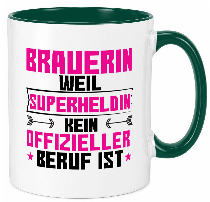 Superheldin Brauerin | Bier Brauerei Humor Geschenkidee Tasse