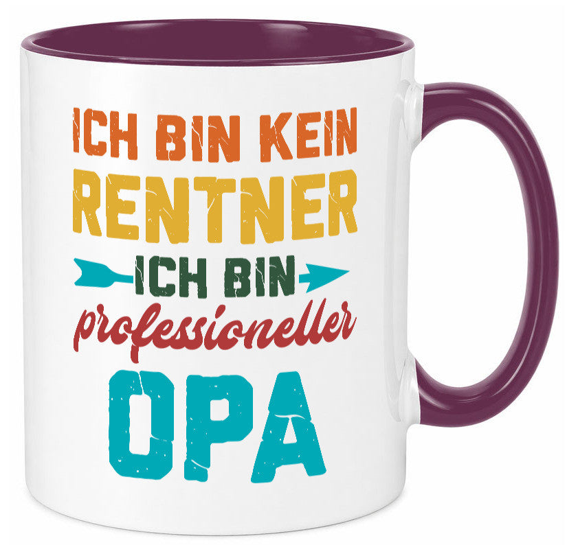 Ich bin Professioneller Opa | Rentner Großvater Geschenkidee Familie Humor Tasse