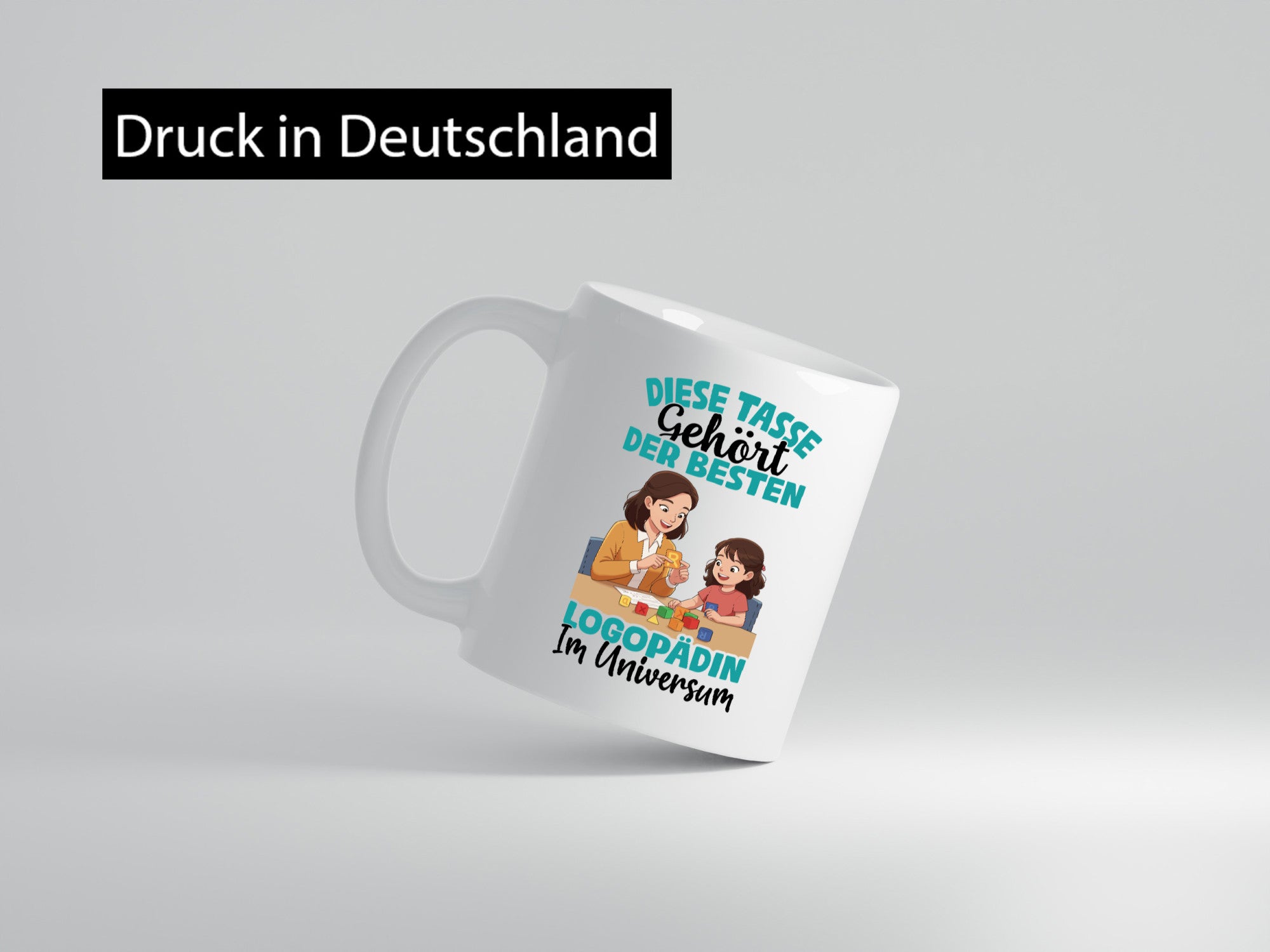 Im Universum: Logopädin | Sprachtherapie Geschenkidee Humor Tasse