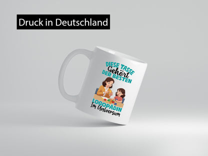 Im Universum: Logopädin | Sprachtherapie Geschenkidee Humor Tasse