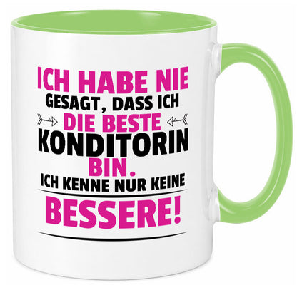 Die Beste Konditorin | Konditorei lustig Humor Geschenkidee Geschenk Tasse