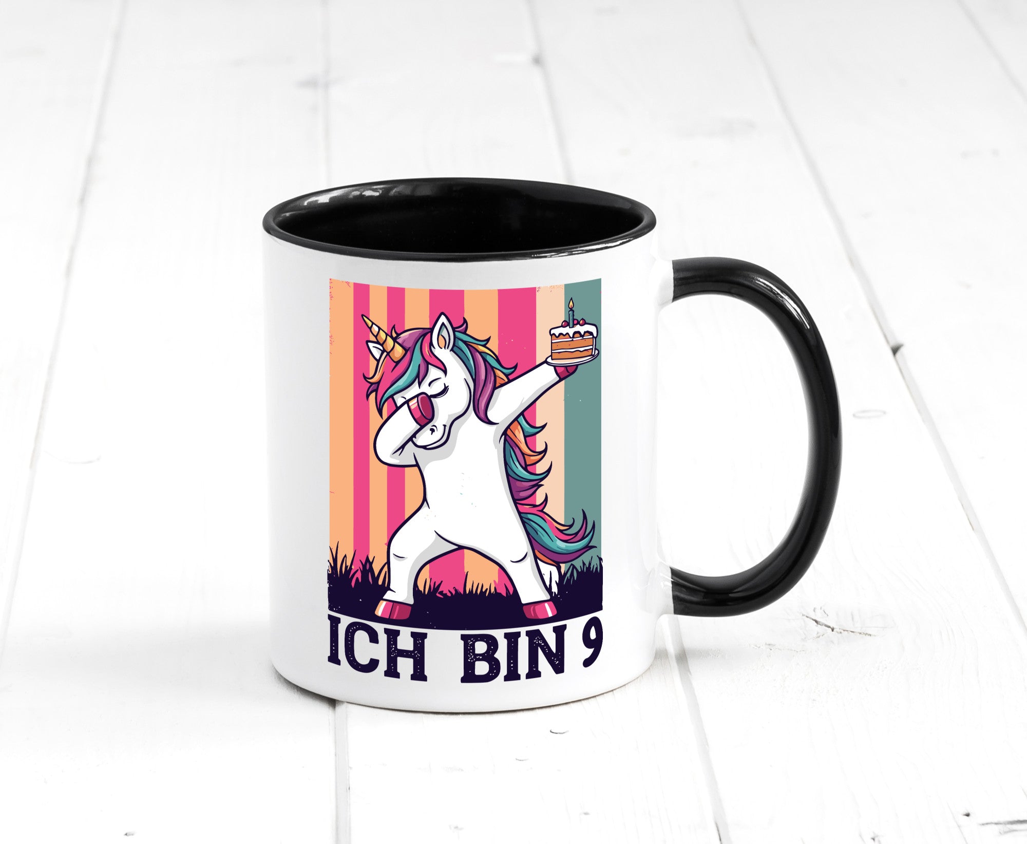 9 Geburtstag | Einhorn Damping Mädchen Humor Geschenkidee Tasse