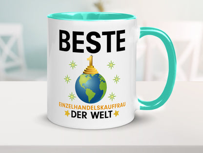 Welt Beste Einzelhandelskauffrau | Einzelhandel Geschenkidee Humor Tasse