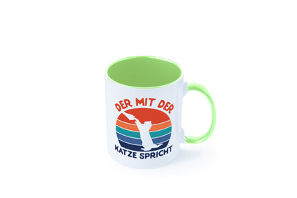 Der mit Katze Spricht | Katzenliebhaber Humor Tierliebhaber Geschenkidee Tasse