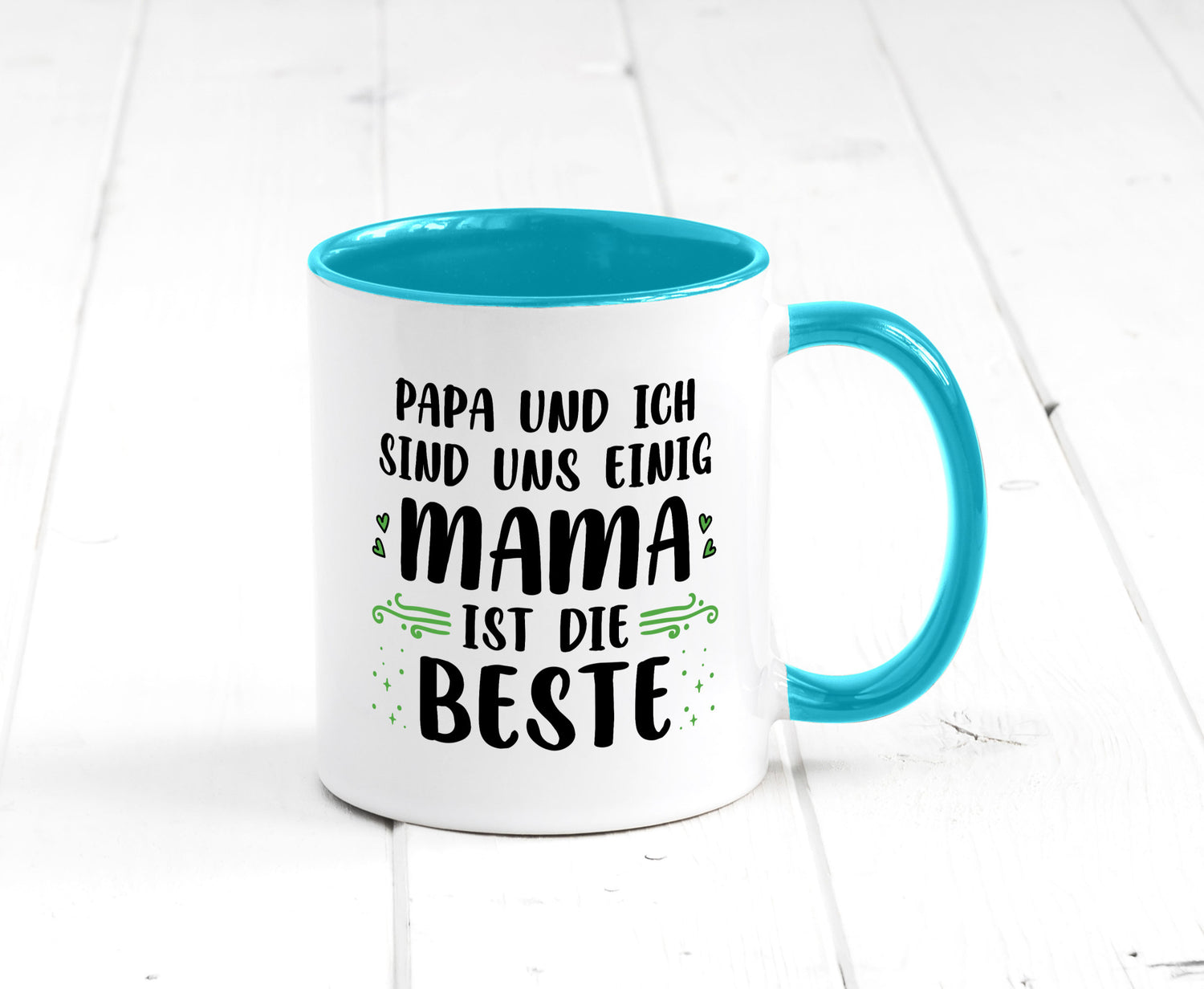 Papa und ich sind uns einige Mama ist die beste | Muttertag Geschenk Familie