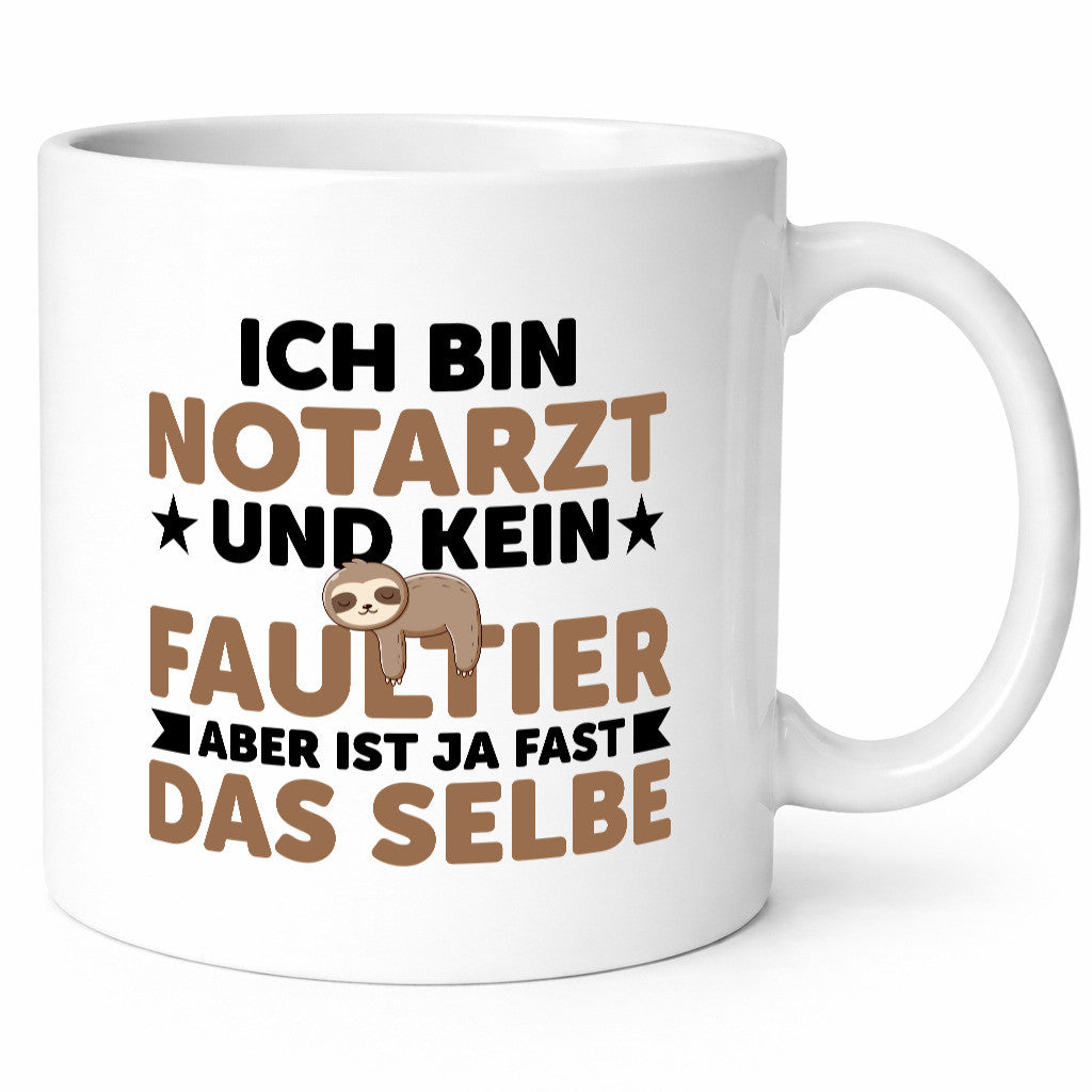 Ich bin kein Faultier: Notarzt | Arzt v2 Geschenkidee Tierliebhaber Humor Tasse