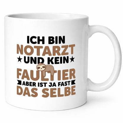 Ich bin kein Faultier: Notarzt | Arzt v2 Geschenkidee Tierliebhaber Humor Tasse
