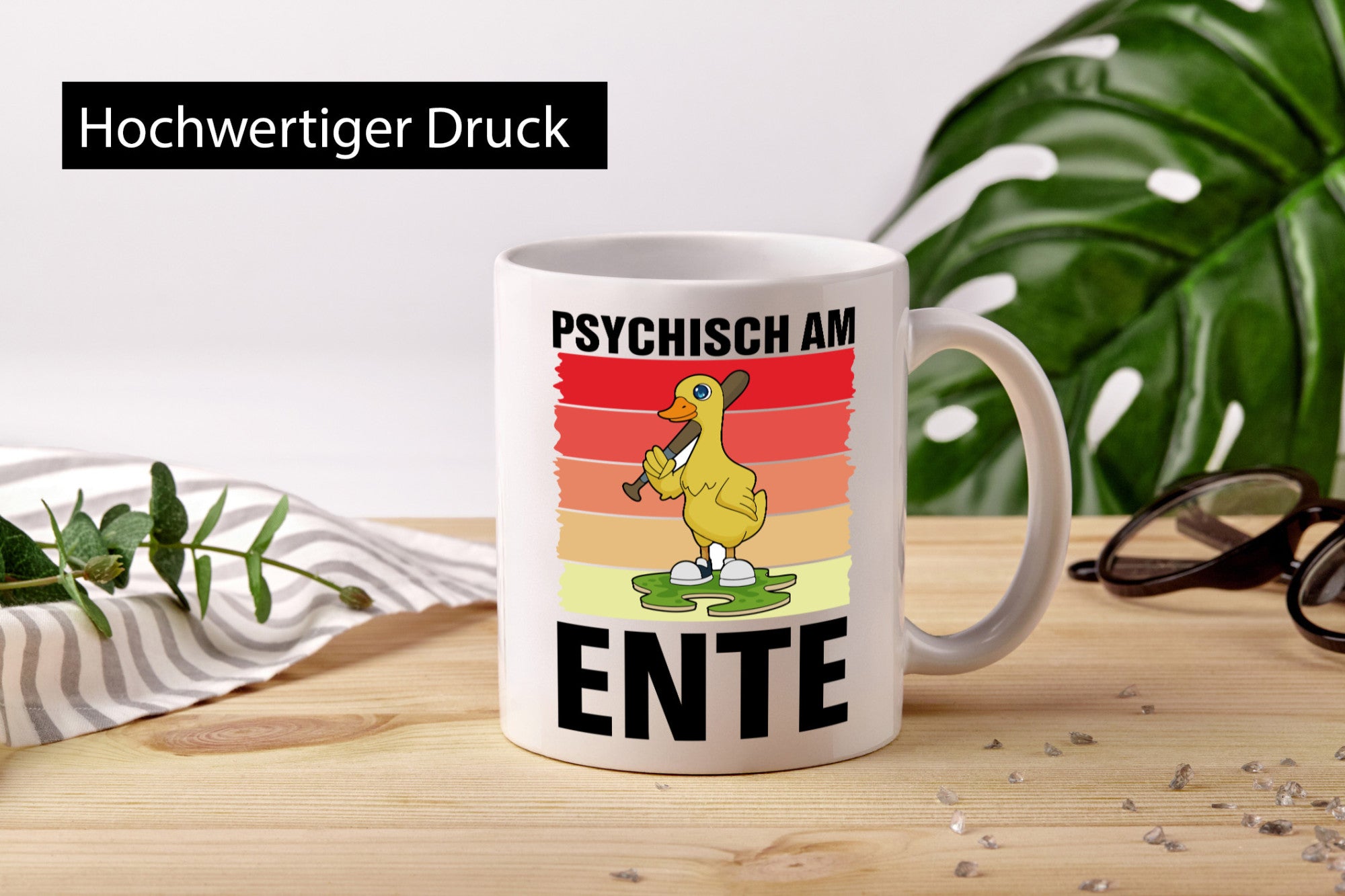Psychisch am Ente | mit Baseball schläger Sunset v2 lustig Humor Geschenkidee