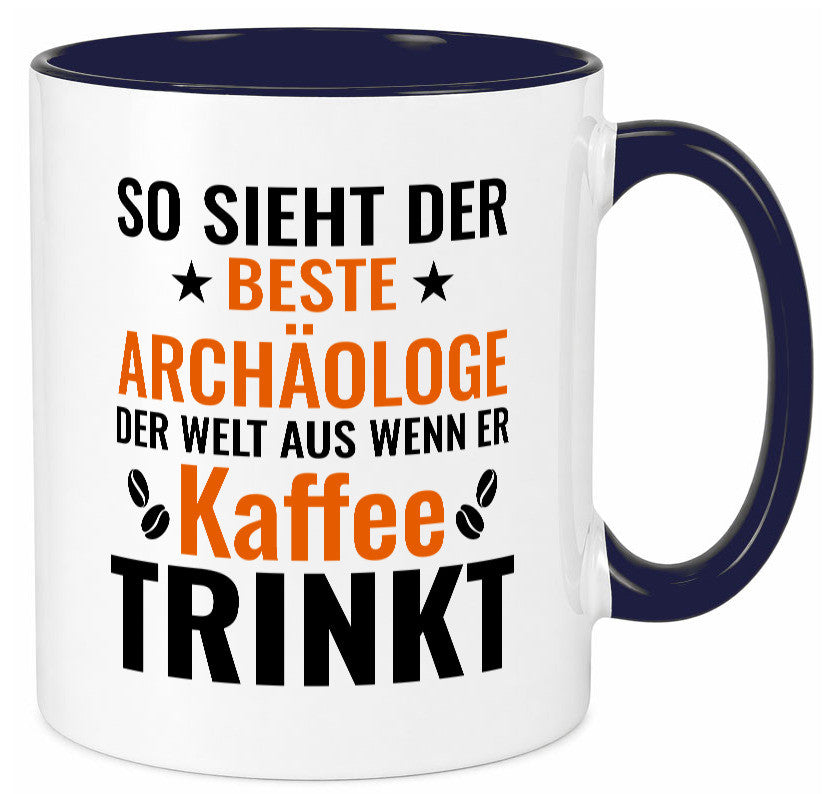 Kaffee trinkt: Archäologe | Archäologie Forscher lustig Humor Geschenkidee