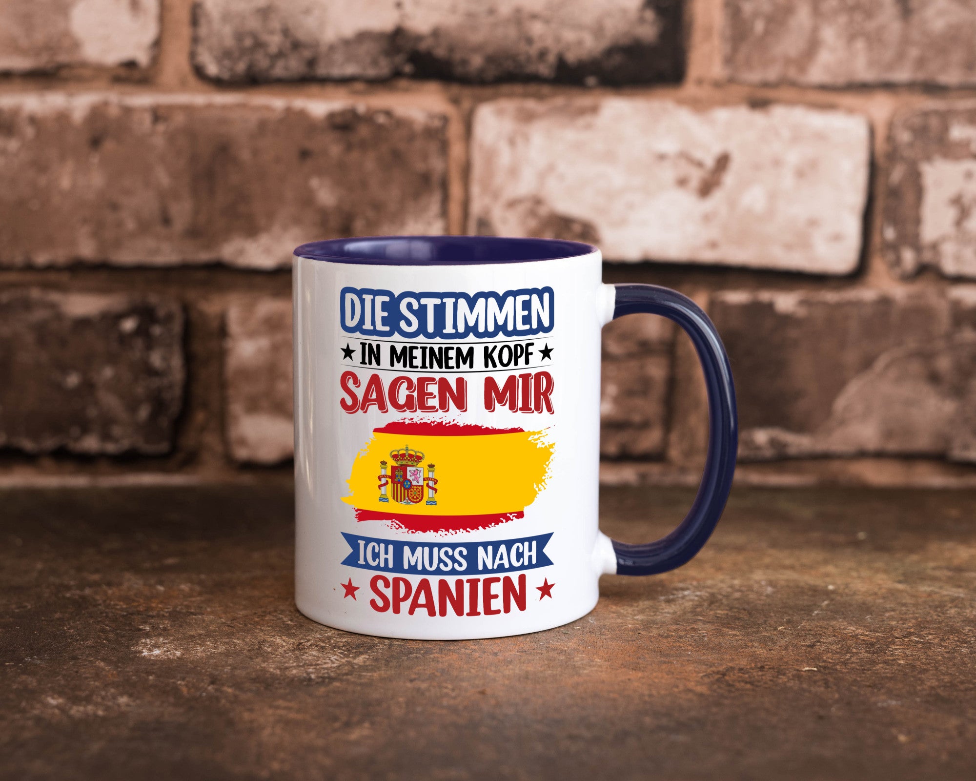 Spanien | Urlaub Stimmen in meinem Kopf Traumland v2 lustiger Spruch Geschenk
