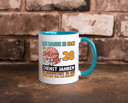 28 Dienstjahre | Arbeit Kompetent Geschenkidee Kollegen Büro Humor Tasse
